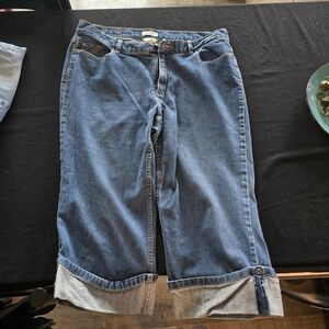 Christopher & Banks Cropped Blue Jeans
